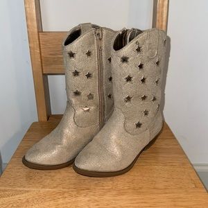 Tucker and Tate gold metallic cowboy boots